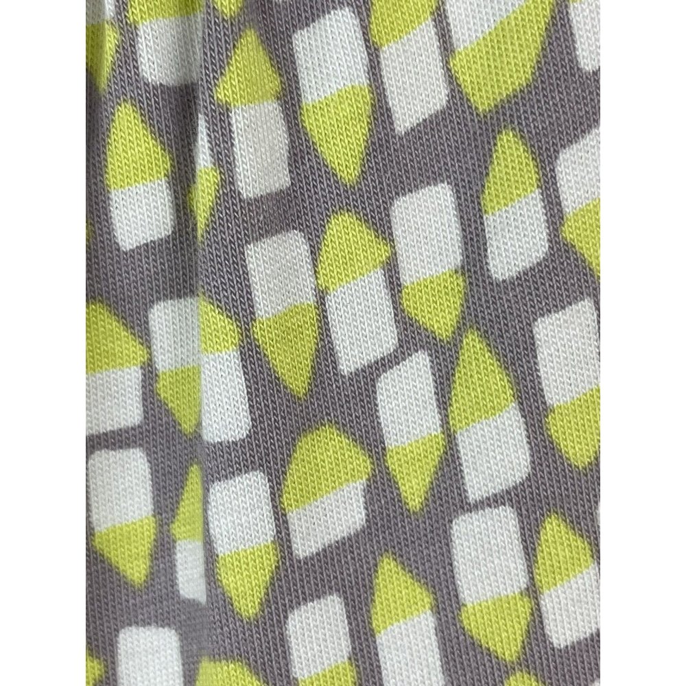 Boden Dress US Size 4P Gray & Lime Green Print Cap Sleeve Jersey Pockets EUC - Picture 5 of 14